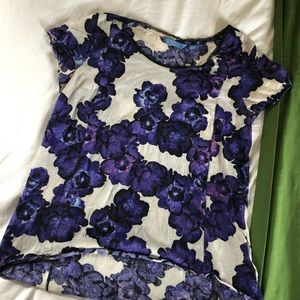 Purple Floral Vera Wang Business Casual Top
